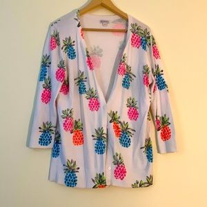 LARGE Merona neon pineapple cardigan